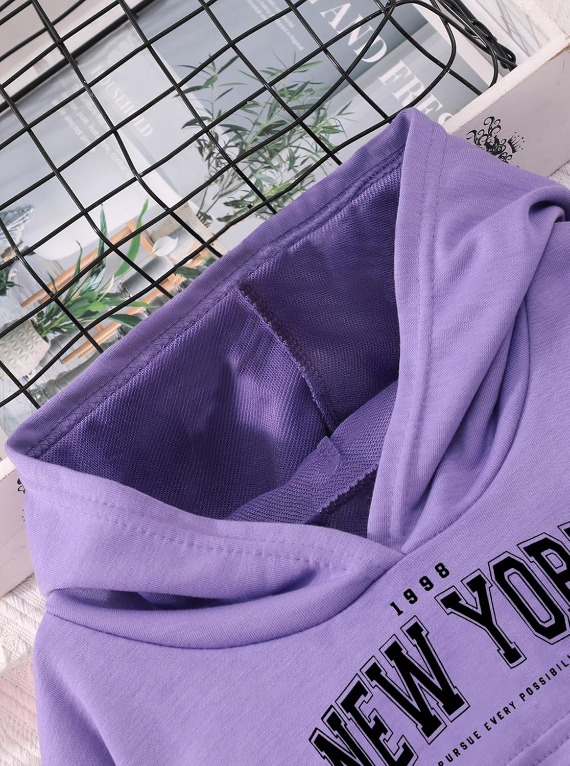 Hilinker Girls Graphic 3 Piece Outfits Workout Crop Hoodie Ribbed Tank and Sweatpants Set - Image 3