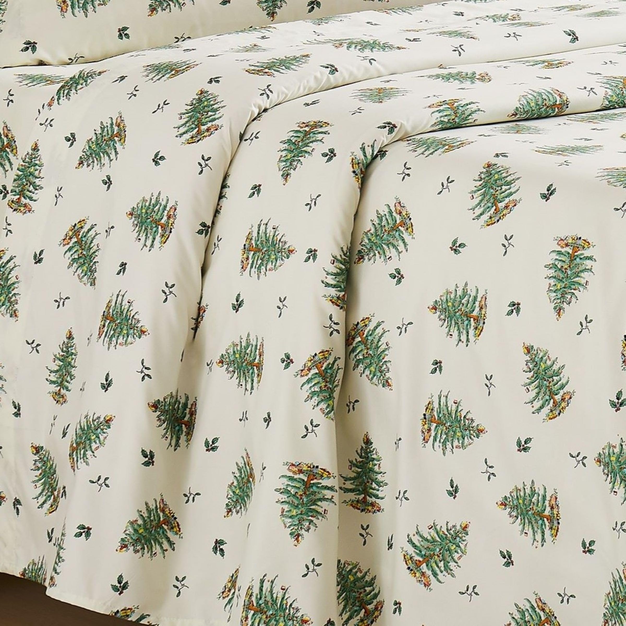 Avanti Linens Podwójne prześcieradła Kolekcja Choinek Spode
