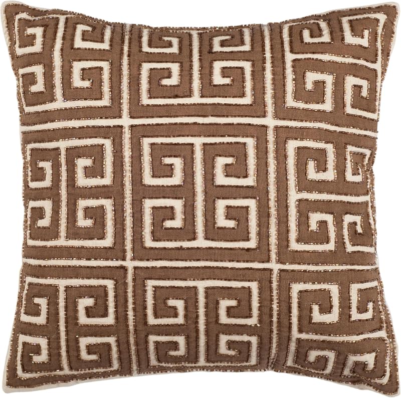 Pillow Collection Almohadas griegas de cáñamo natural Chy de 18.0 in (juego de 2)