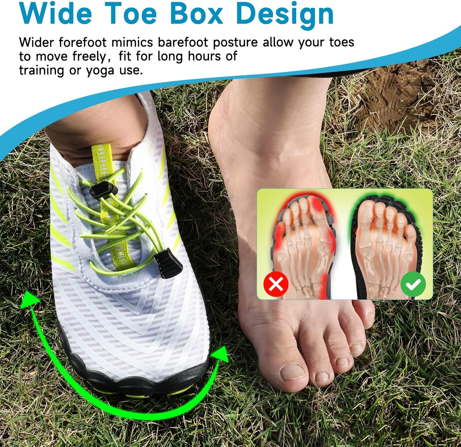 Grounding Shoes for Women with Copper,Barefoot Shoes Womens Grounded Footwear Earthing Grounding Shoe Men,Wide Toe Box Comfortable Breathable for Walking Outdoor Activities - Image 5