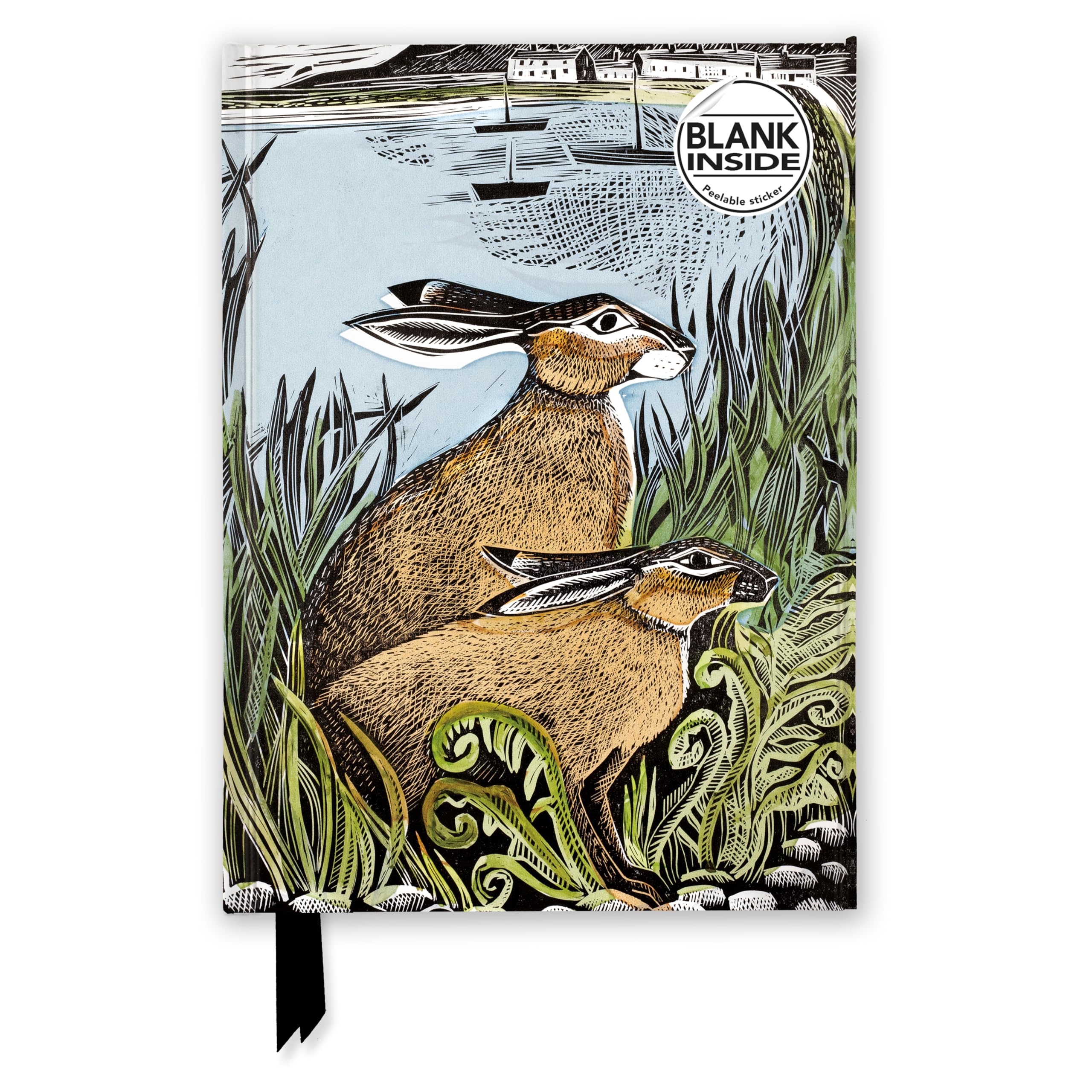 Angela Harding: Rathlin Hares (Foiled Blank Journal) (Flame Tree Blank Notebooks)