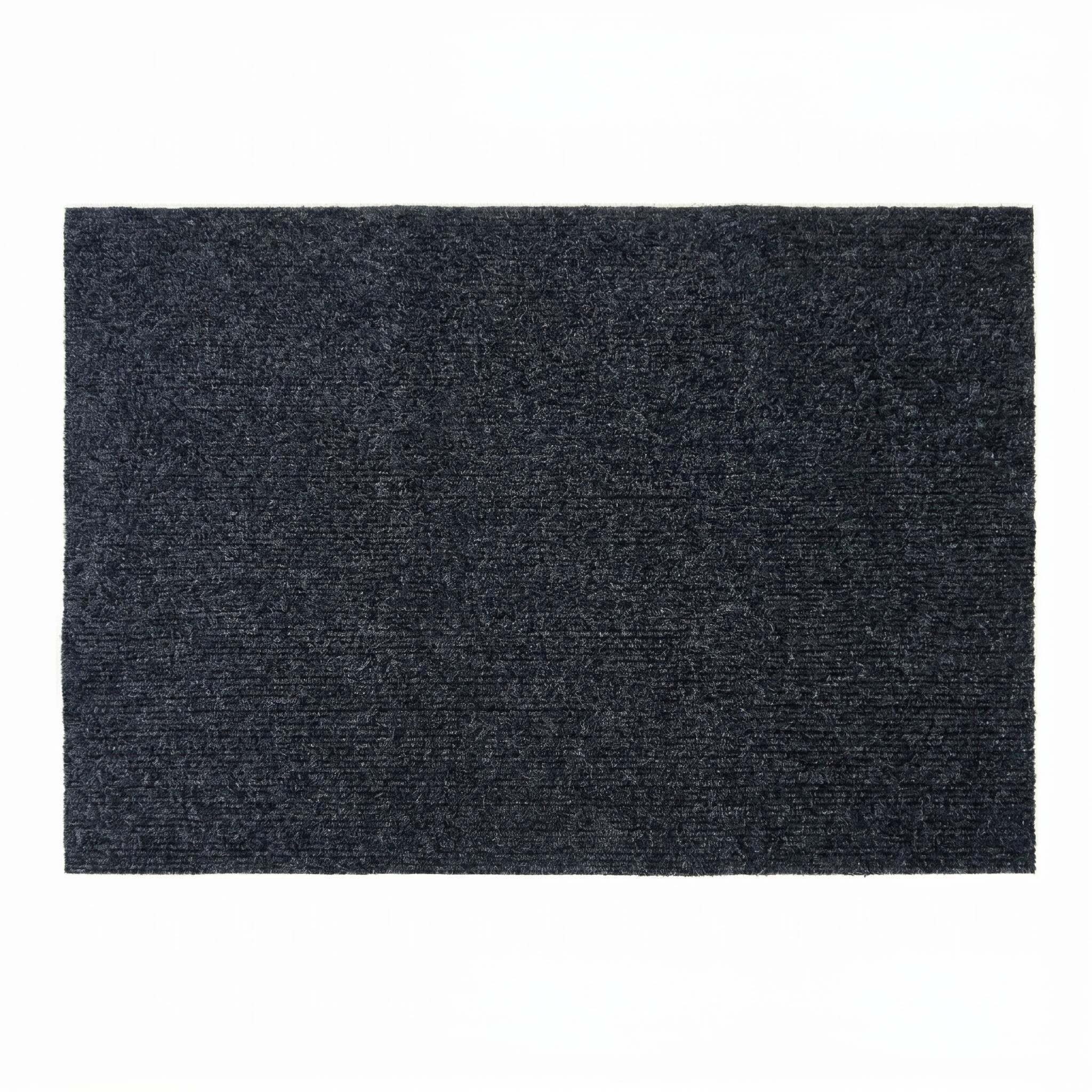 Indoor Outdoor Door Mat 60x90cm, Non Slip Low Profile Entrance Mat, PVC Backed Short Pile Dirt Trapper Washable Doormat, Absorbent Front Door Rug for Entryway, Hallway, Kitchen (Charcoal Grey)