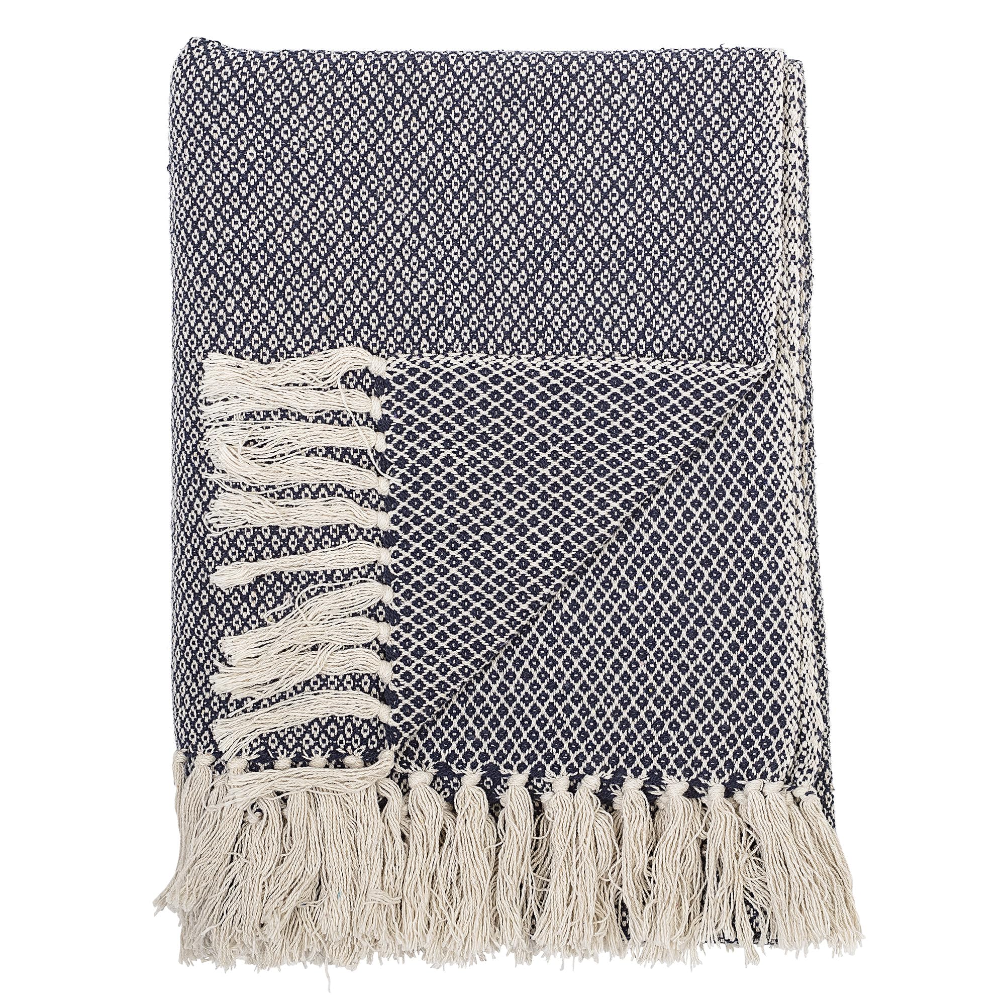Bloomingville Gray Bedspread 160 X 130 Cm - Versatile Cuddly Blanket Made Of Recycled Cotton, Ideal As A Sofa Blanket Or For Bed And Garden, Cuddly Soft And Easy To Clean
