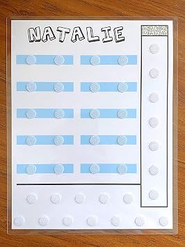 Chore Chart with Screen Time Tracker Shipped, Earn Screen Time for Chore Completion. Order with Movable or Dry Erase Chores