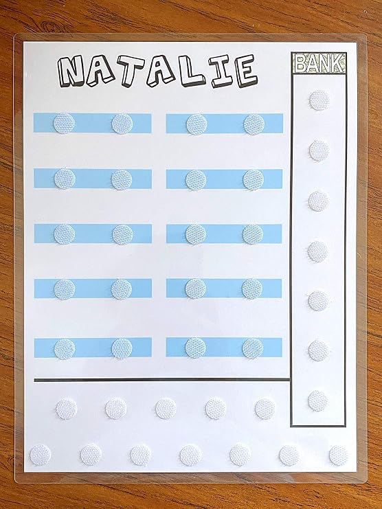 Chore Chart with Screen Time Tracker Shipped, Earn Screen Time for Chore Completion. Order with Movable or Dry Erase Chores