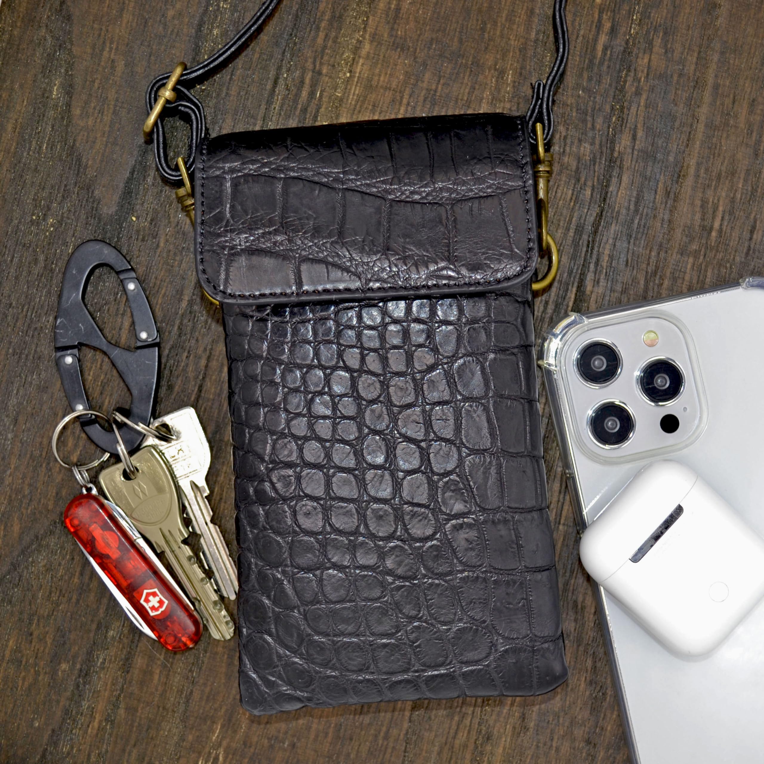 Amazon.co.jp: [Roberto Ricci] 本革 クロコダイル 大人 スマホポーチ