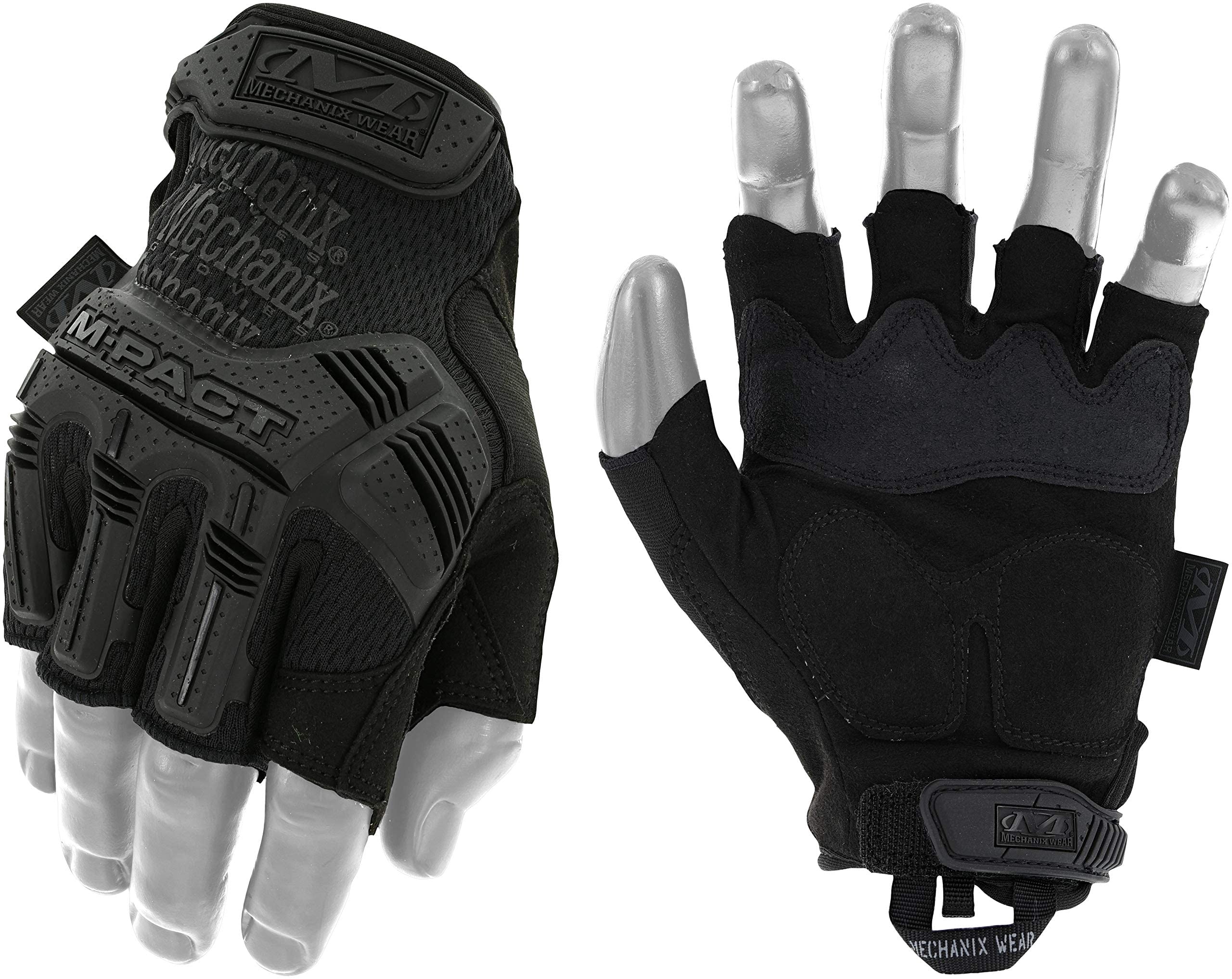Mechanix Wear - M-Pact Fingerless Covert Guantes (Large, Negro)