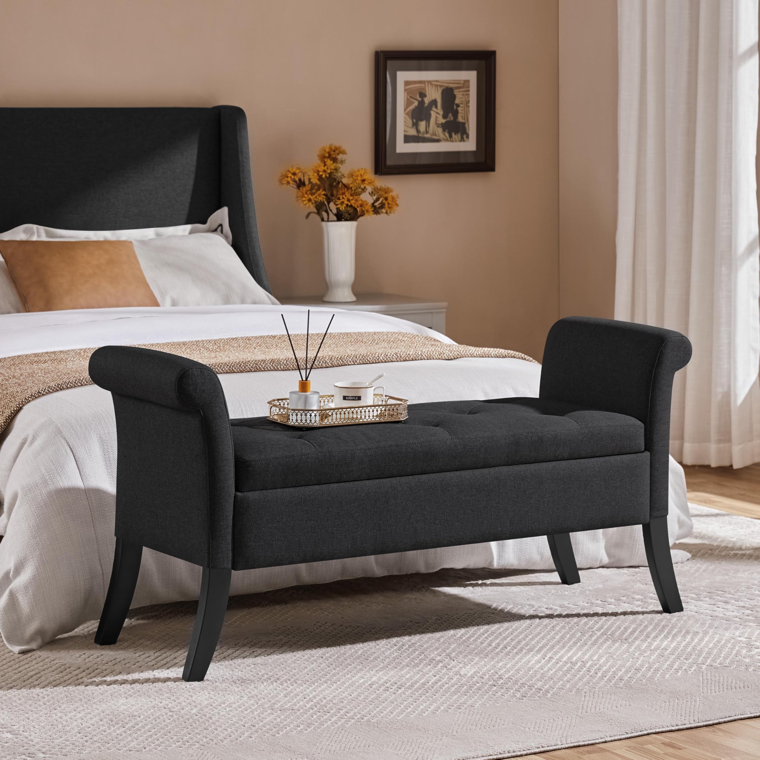 Yaheetech Modern Ottoman Bench