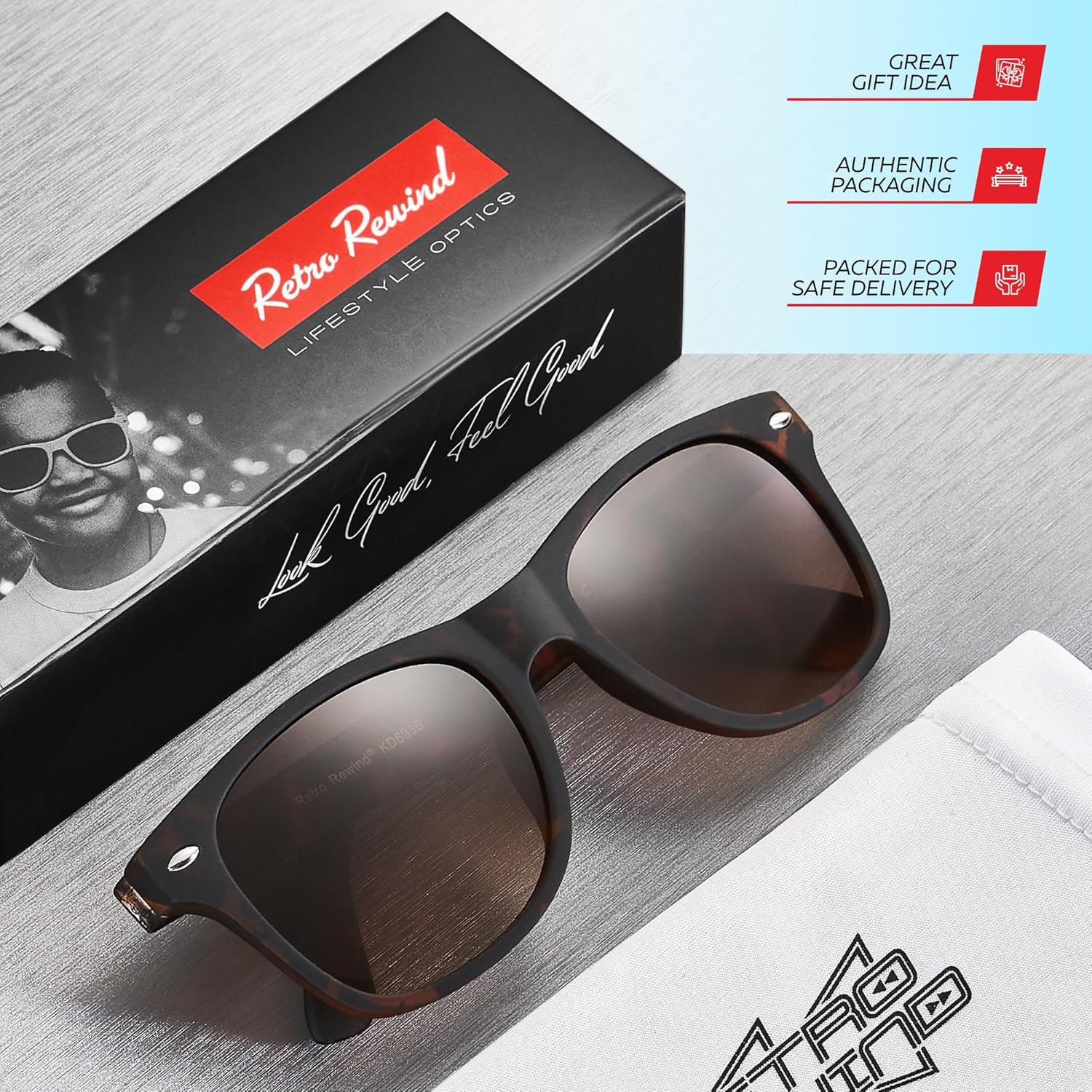 Retro Rewind Kids Sunglasses for Boys Girls Age 3-12 - Shatterproof UV400 Toddler Children Sun Glasses - Image 4