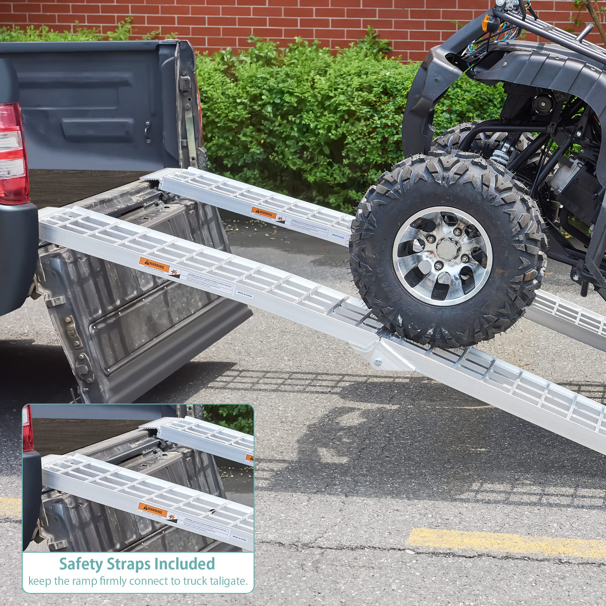 Atv Storage Ramp 3000lbs Capacity KOLO Heavy Duty Ramps 7.5 FT Aluminum Alloy Loading ...