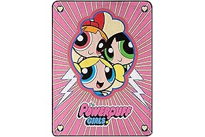Micro Raschel Throw Blanket Featuring The Powerpuff Girls, Perfect for Snuggling and Decor