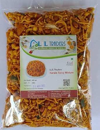 LJL Traders Home Made Non-Spicy Kerala Mixture / Chivda / Namkeen - 400 gm