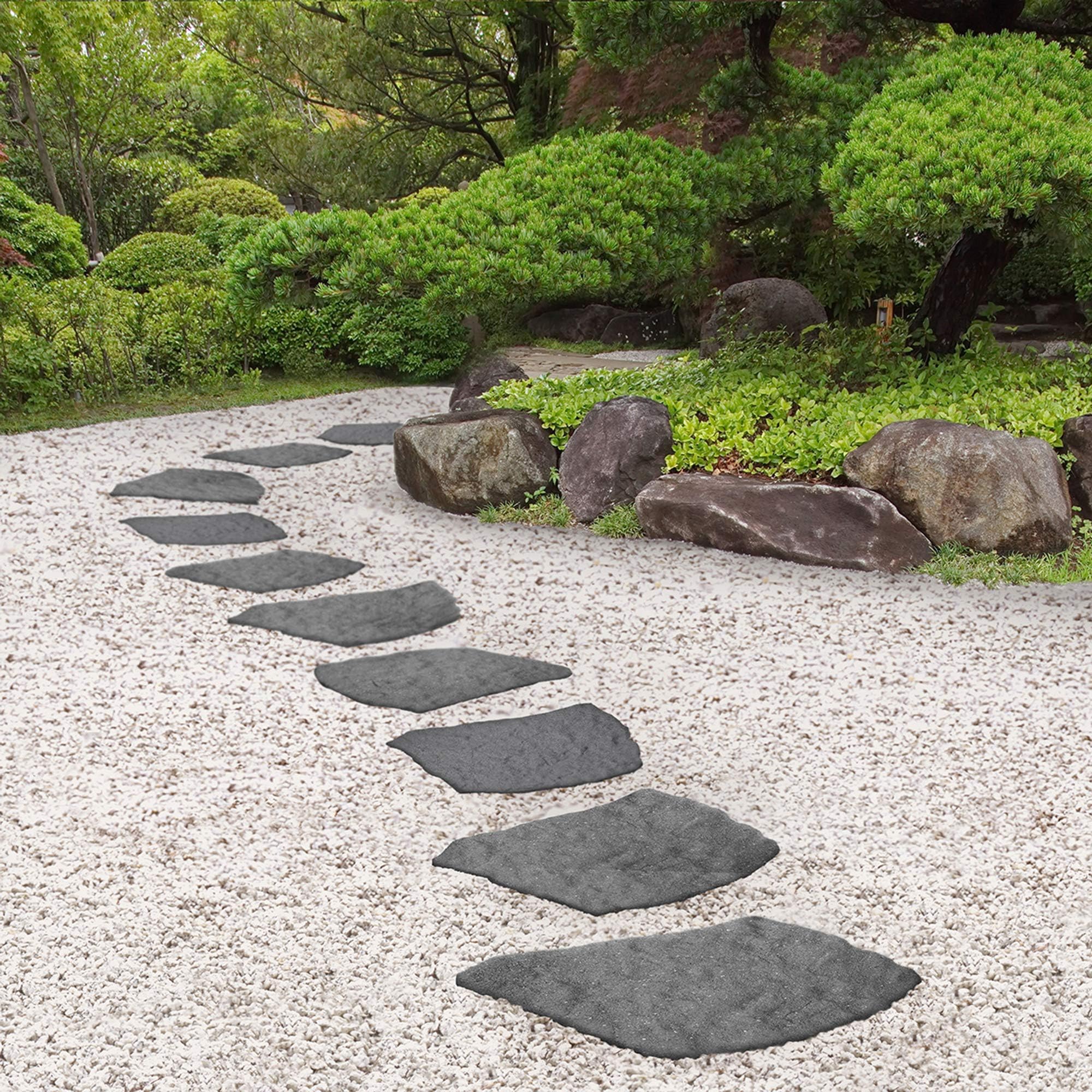 Garden Gear Reversible Stepping Stones Eco-Friendly Natural B Effect Ornamental Recycled Rubber for Garden, Path & Patio 1 Stone 45cm x 45cm (1 Stone)