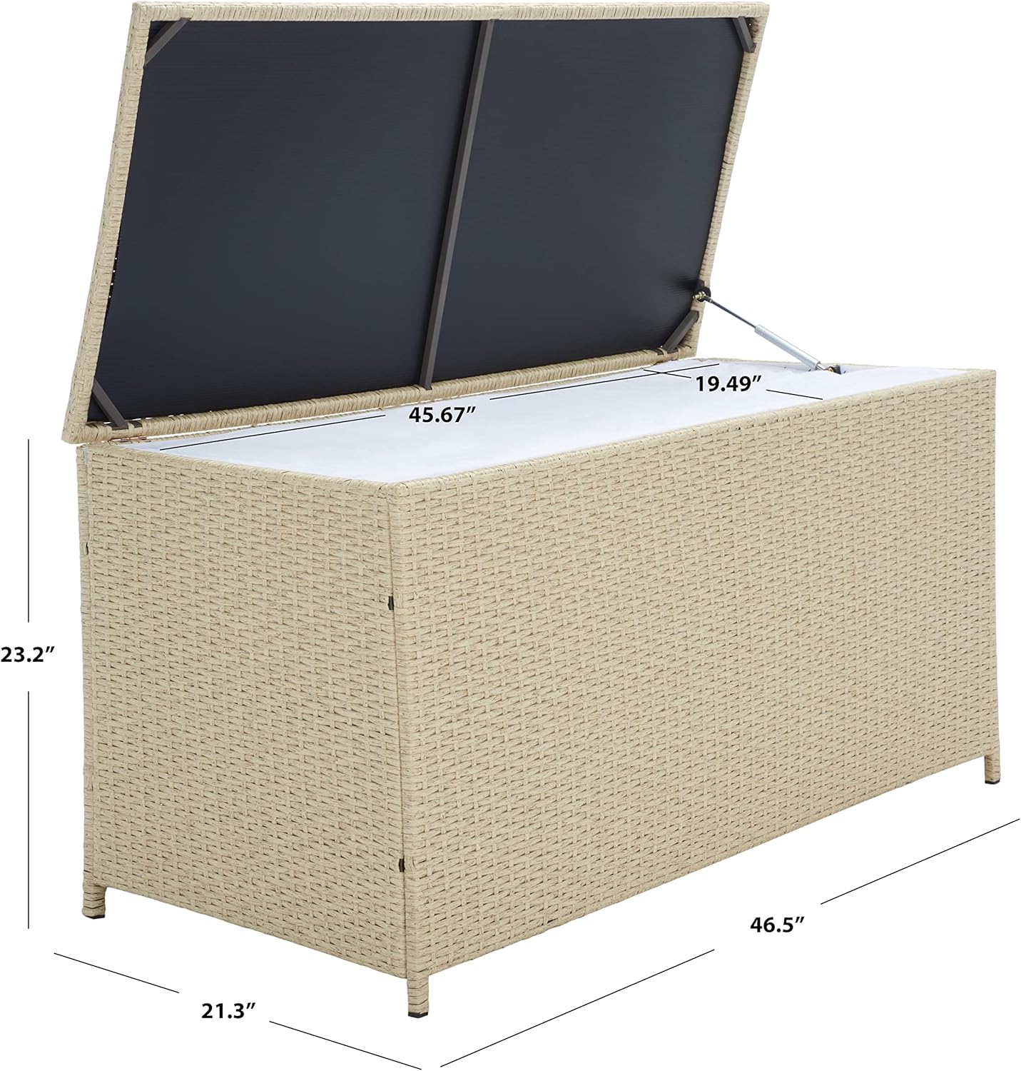 SAFAVIEH Outdoor Collection Oliveira Beige/White Cushion Box