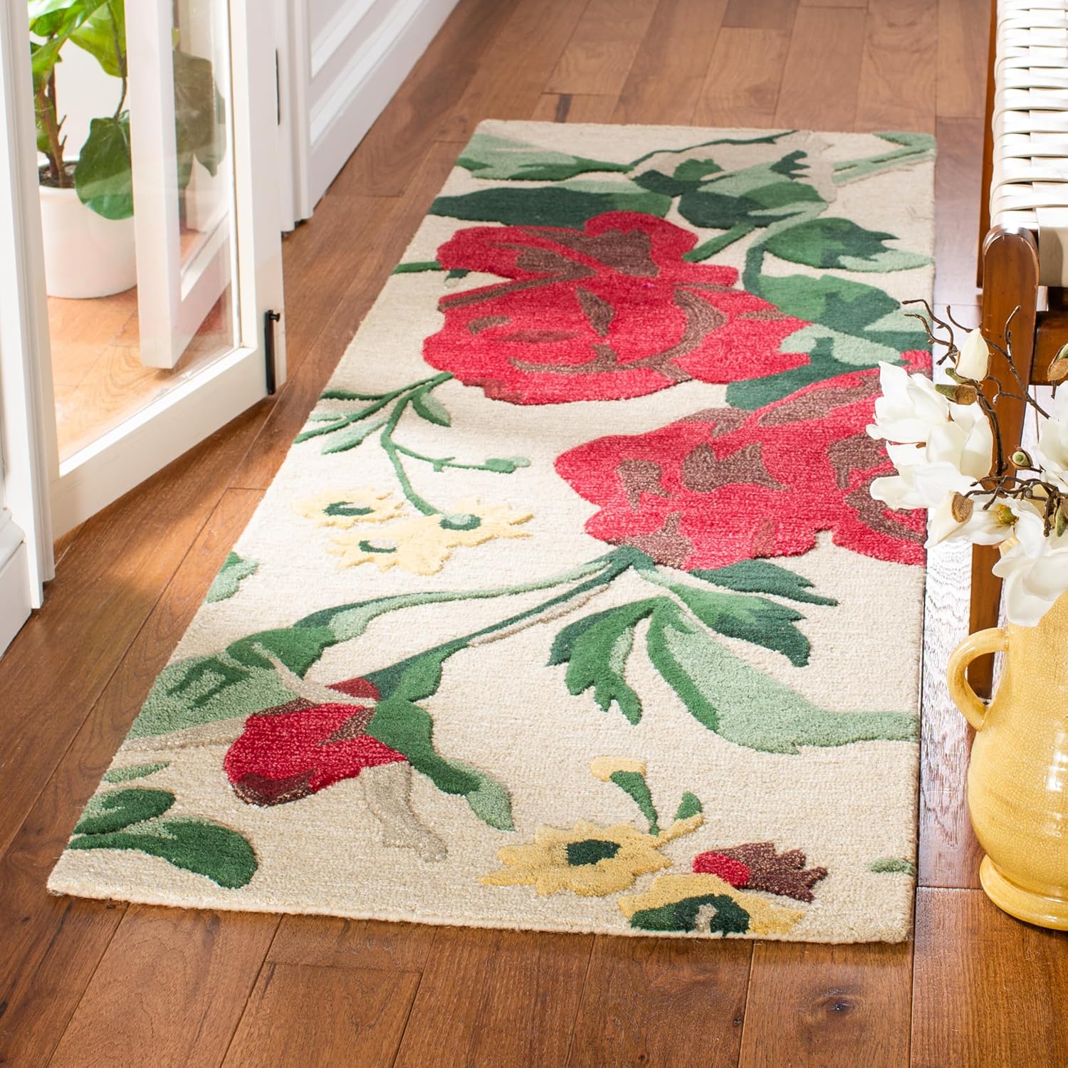 Martha Stewart x SAFAVIEH Area Rug Collection - 2'3" x 8' Runner, Shortbread, Handmade Wool, Ideal for Living Room, Bedroom, Foyer, Hallway (MSR4717A)