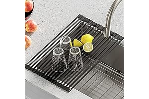 Kraus Multipurpose Roll-Up Dish Drying Rack, Grey