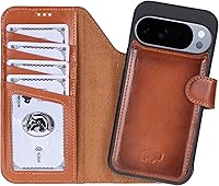 Vista 18 de BLACKBROOK Juego de funda y cartera magnética desmontable 2 en 1 para iPhone 13 Pro Max, cartera desmontable de cuero de grano completo Carter