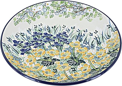 Miniatura 3 de Plato llano de gallo de granero de cerámica polaca Blue Rose