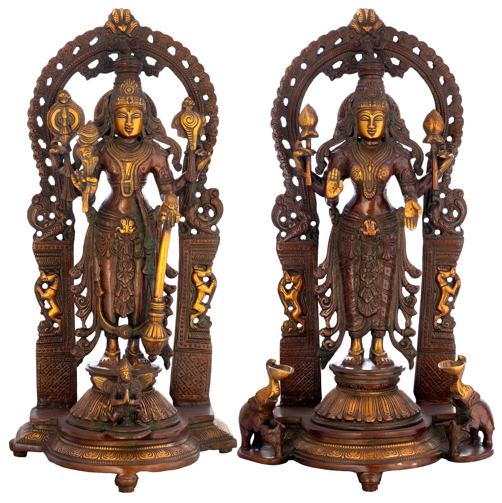 Vishnu-Lakshmi with Prabhavali, Double Chola