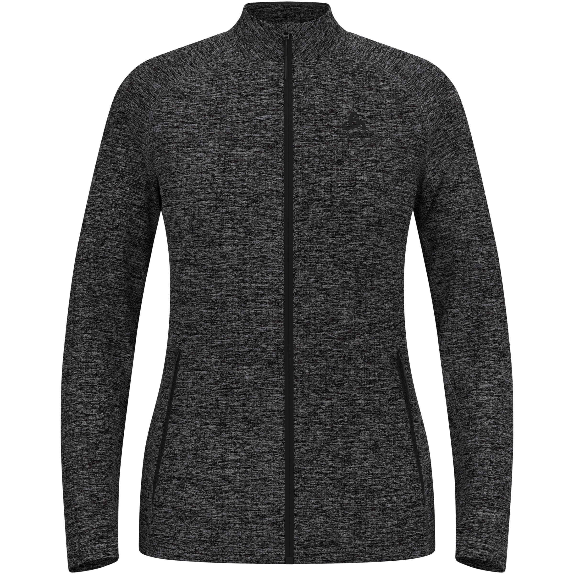 ODLO Women's FLI mid layer zip, dark grey melange, M