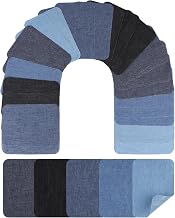 25 PCS Patchs Jean Thermocollant Denim, Coton Patch Thermocollant