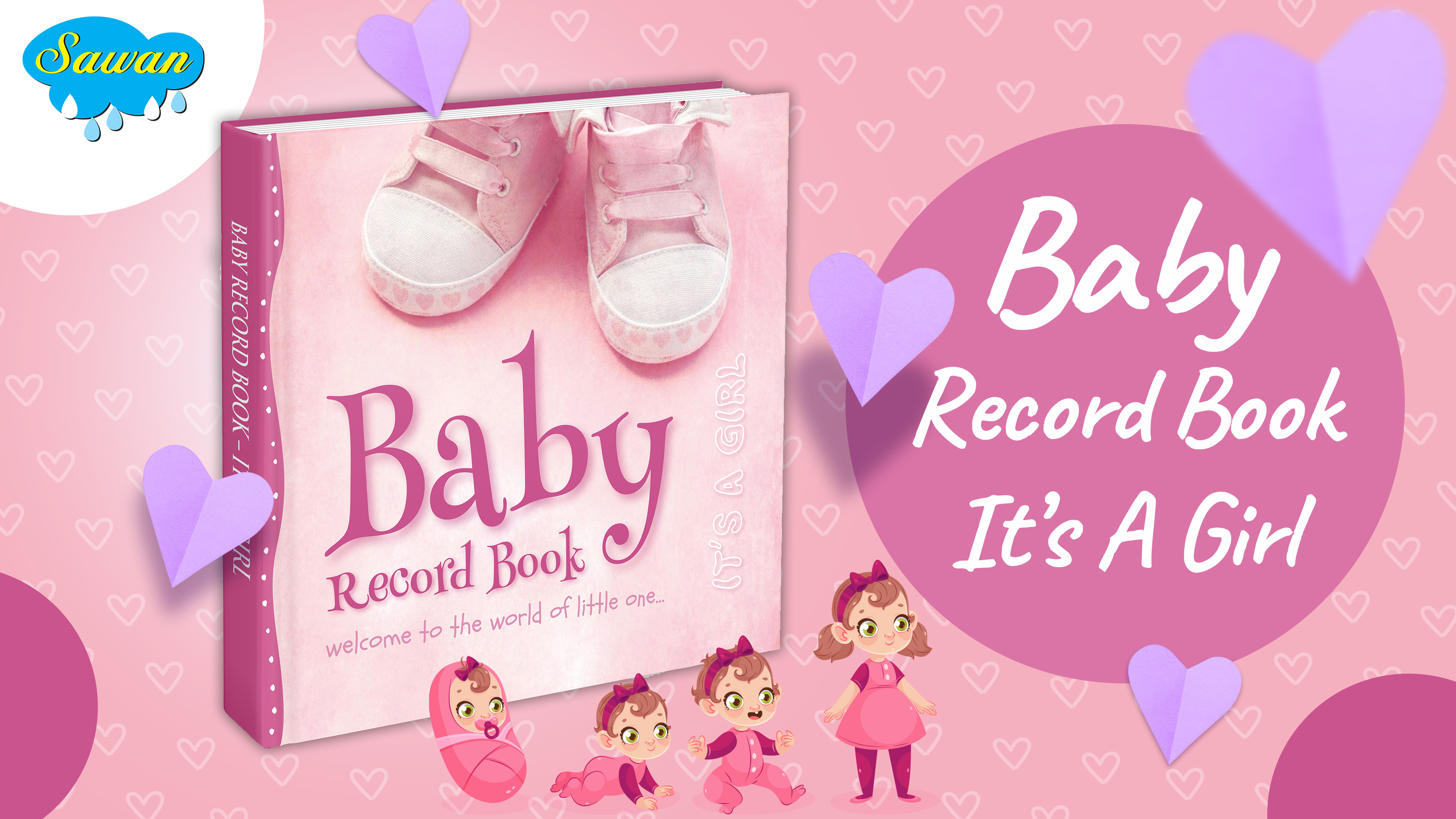 洋書 BABY BABY BABY Issue11 Baby Record Book - It's a Girl : Sawan, Manoj Publications