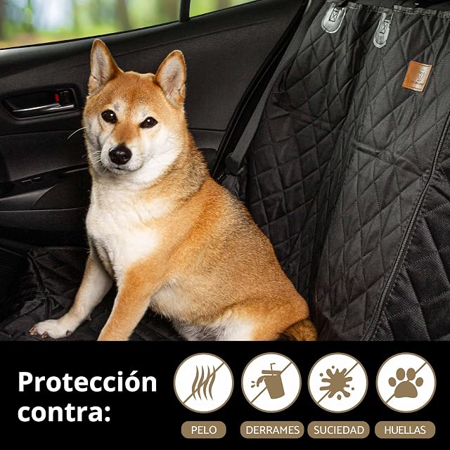 Foto 7 de 7 de AMZPET Funda Coche Perros (Extra Ancho: 143 cm) - Impermeable - Antideslizante y Resistente a los arañazos