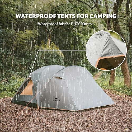 Miniatura 6 de Naturehike KOTA - Tienda de campaña para 468 personas, doble capa, impermeable, para 4 personas, 6 personas y 8 personas para campamento, tienda