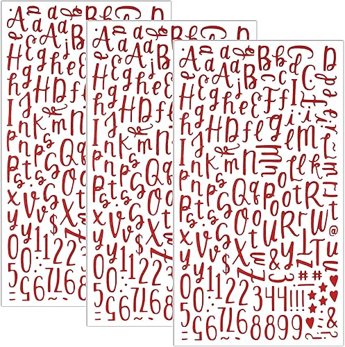 Miniatura 10 de QQ&U Pegatinas de letras y números del alfabeto cursivo con purpurina azul