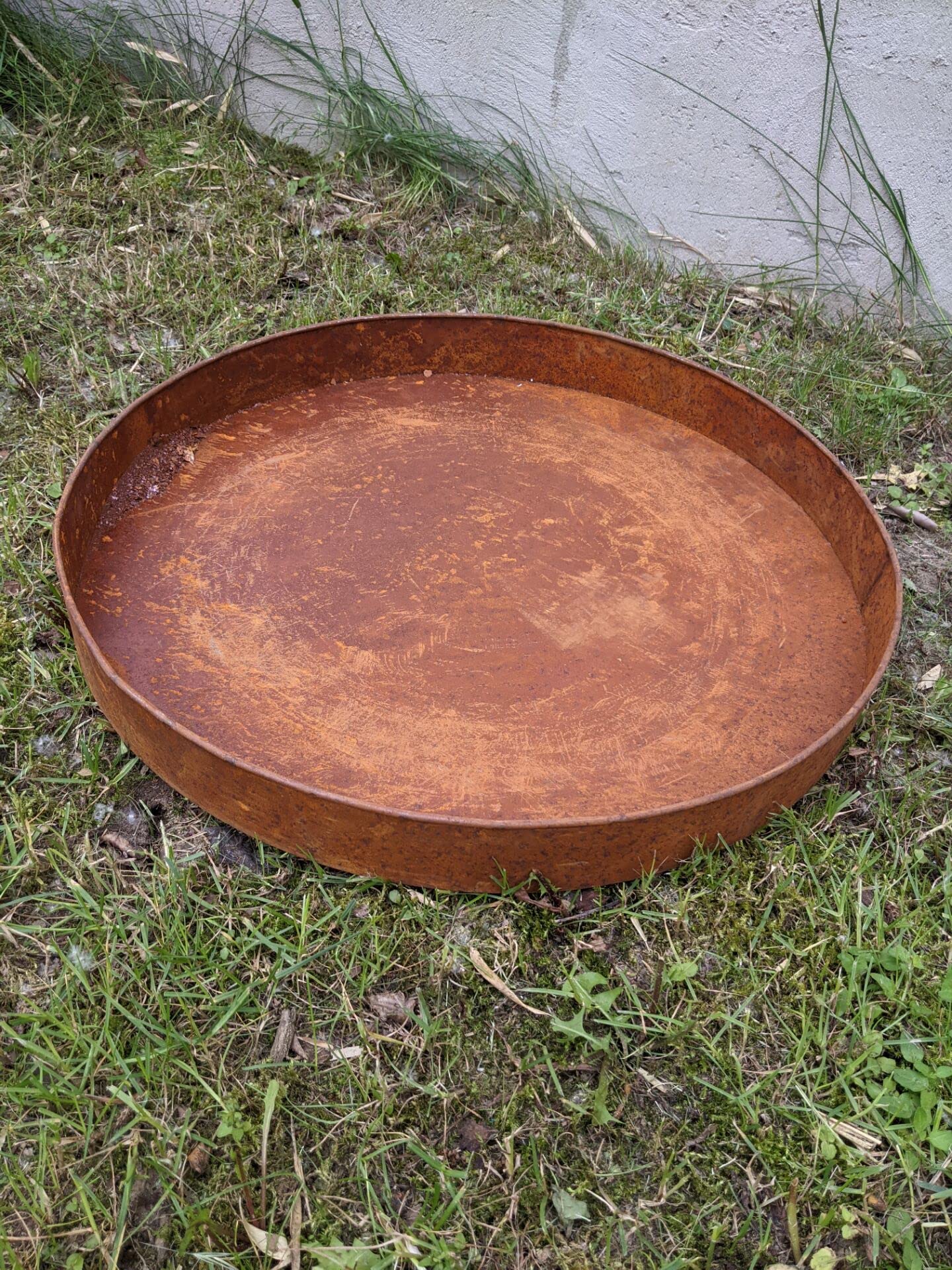 Garten Pflanzschale, Feuerschale Rost runden, echt gerostet, kein Lack 029054-1 (D40 H5cm)