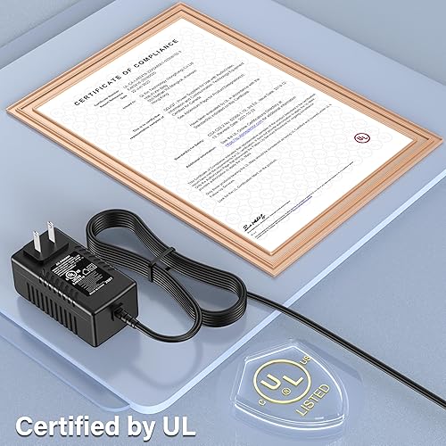 Miniatura 7 de Cable de alimentación con certificación UL para AeroGarden Bounty 100911 100912 100913 Cargador de repuesto para AeroGarden Bounty Elite adaptador