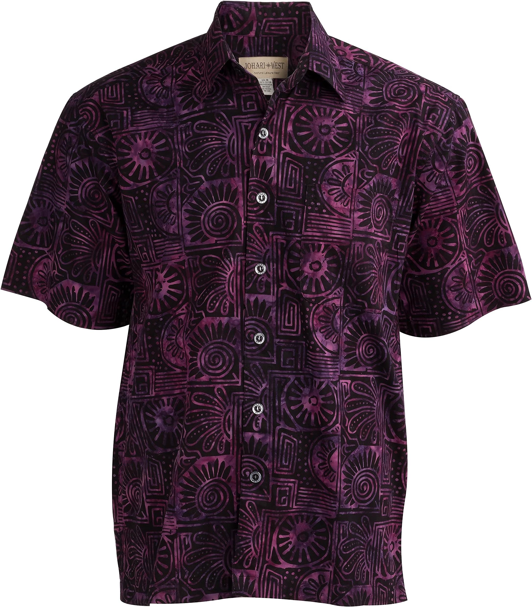 Men's Hawaiian Shirt Short Sleeve Button Down Casual Tropical Shirt