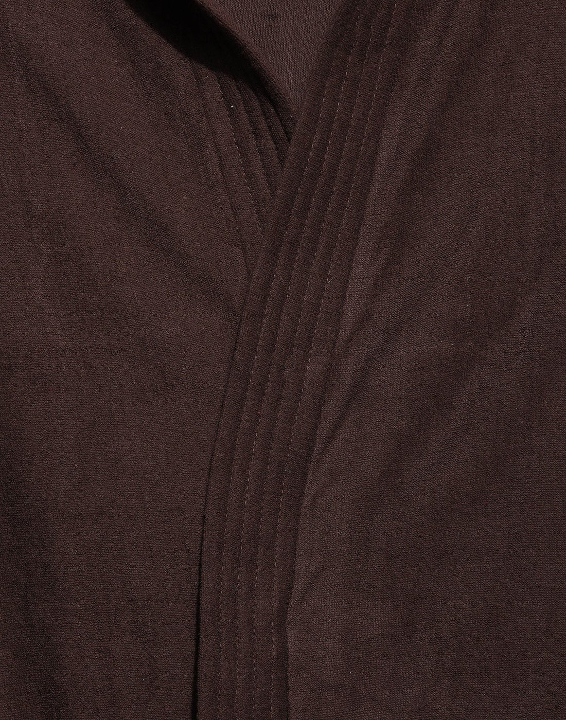 SAND DUNE Men's and Women's Terry Cotton Full Sleeve Knee Length with Pocket and Waist Belt Plain Bathrobe Gown (Brown, Extra Large) 3