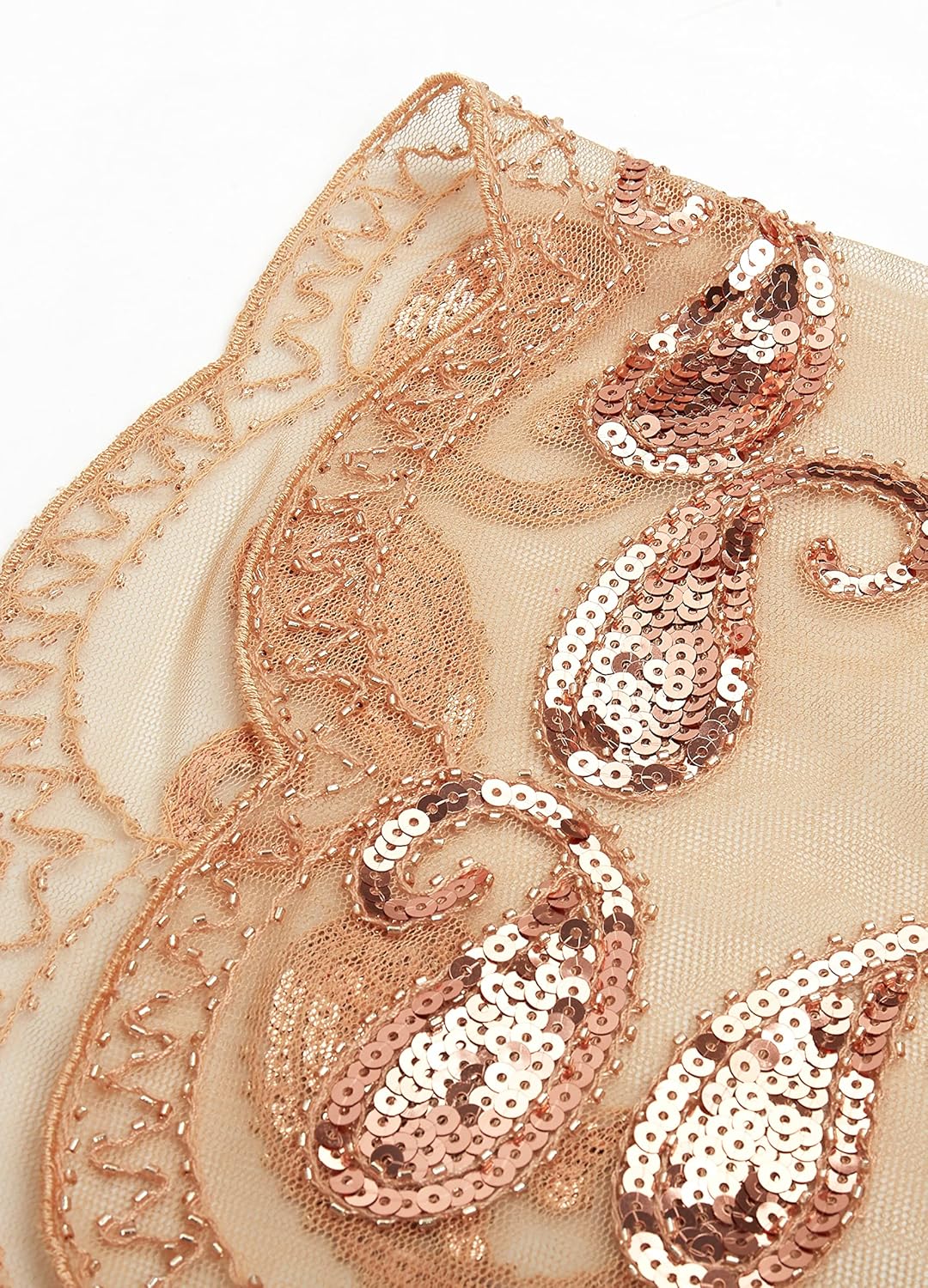 BABEYOND 1920s Shawl Wraps Sequin Beaded Evening Cape Bridal Shawl Bolero Flapper Cover Up - Image 6