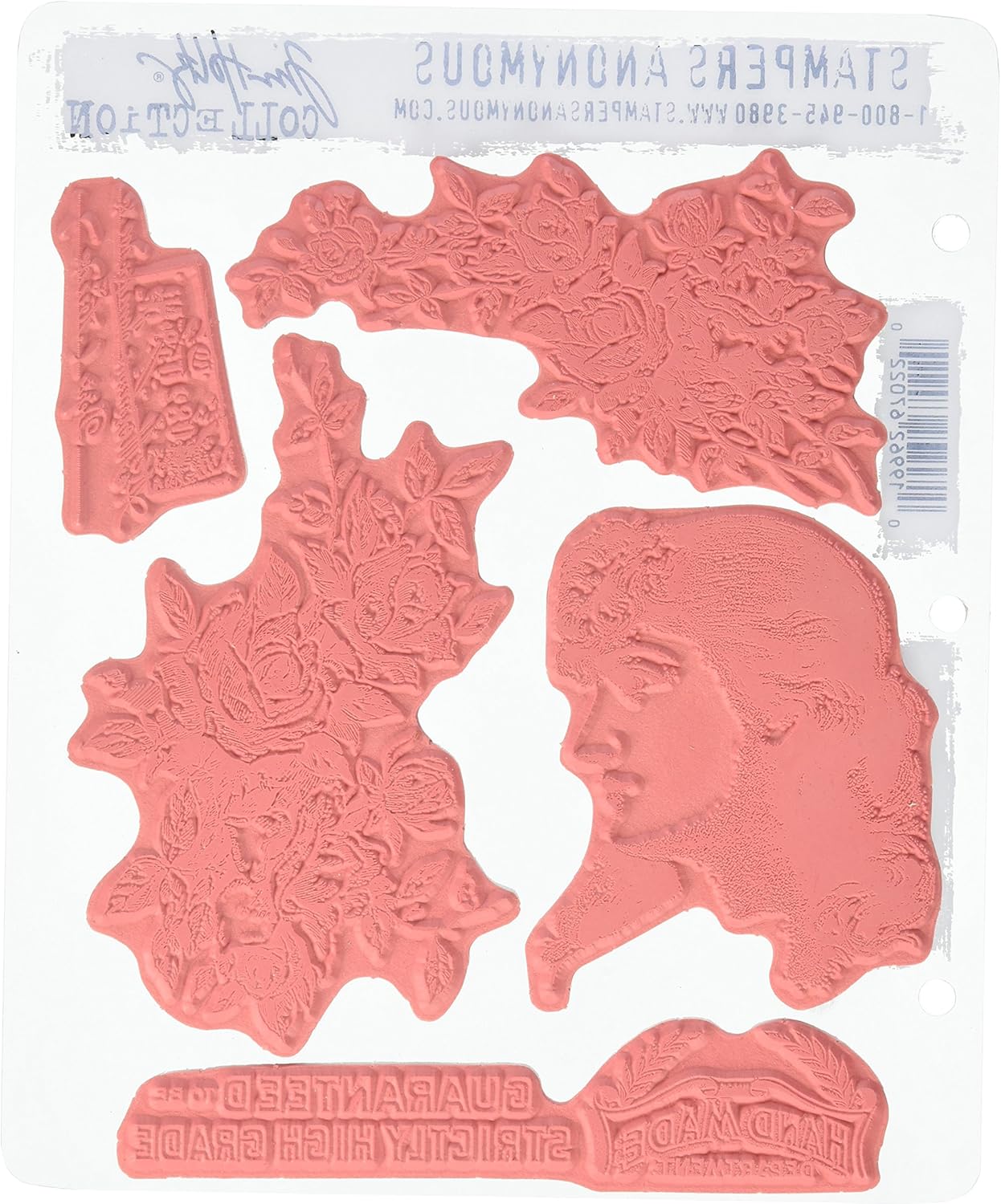 Stampers Anonymous Tim Holtz Cling Stamps 7"X8.5", Lady Rose