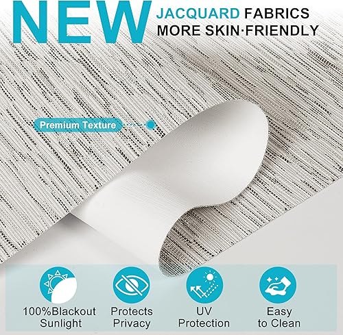 Miniatura 7 de Persianas enrollables opacas para ventanas, persianas enrollables inalámbricas, tela con aislamiento térmico, protección UV, persianas de ventana