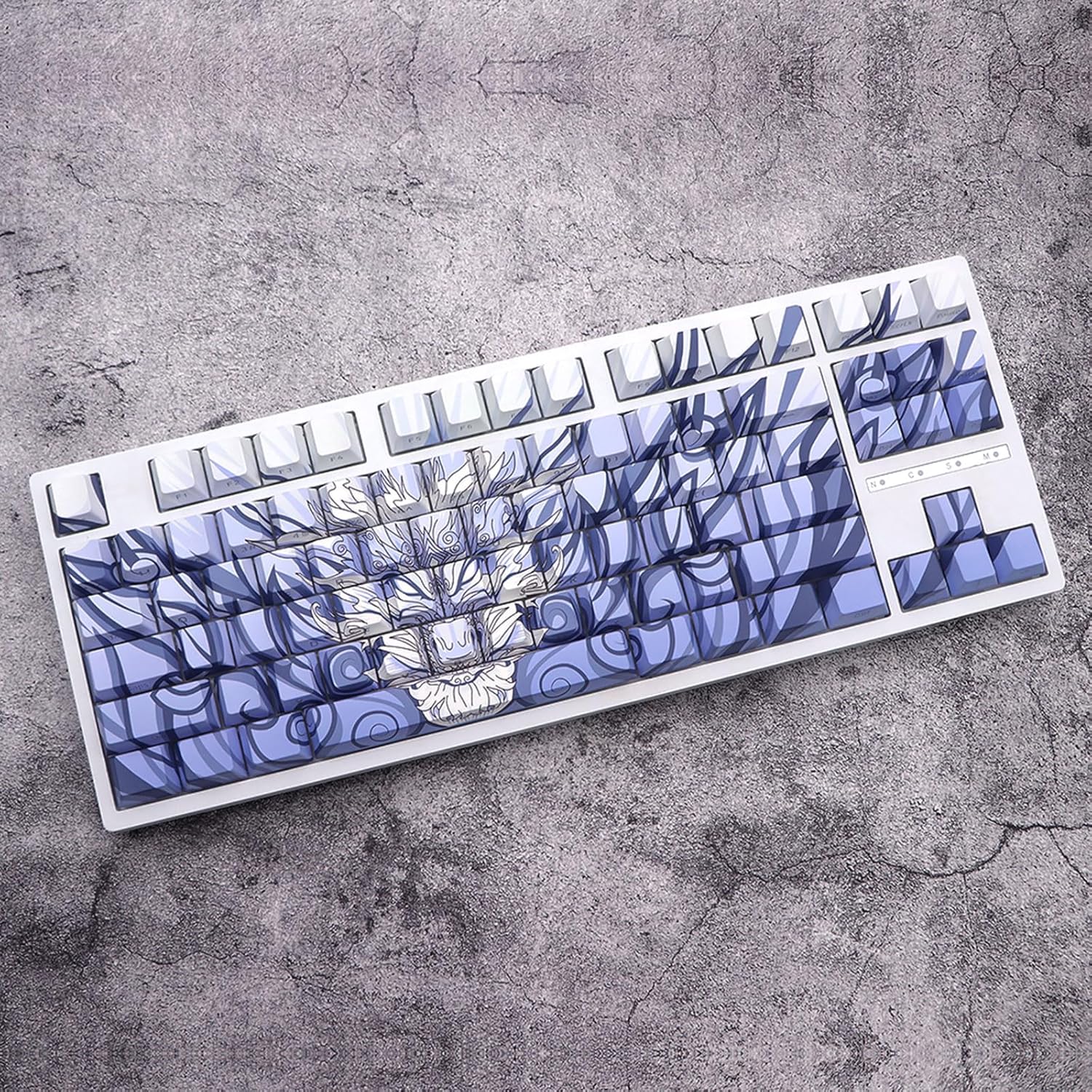 Ergonomic 136 Keycap Set Side Print with Dragon Theme for Programmers and Gamers Mechanical Keyboards Dragon Keycap