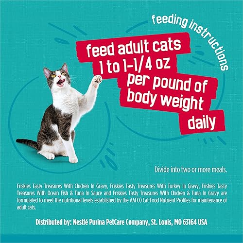 Miniatura 9 de Purina Friskies - Paquete variado de alimentos húmedos en salsa para gatos, Tasty Treasures Prime Filets – (24) latas de 5.5 onzas