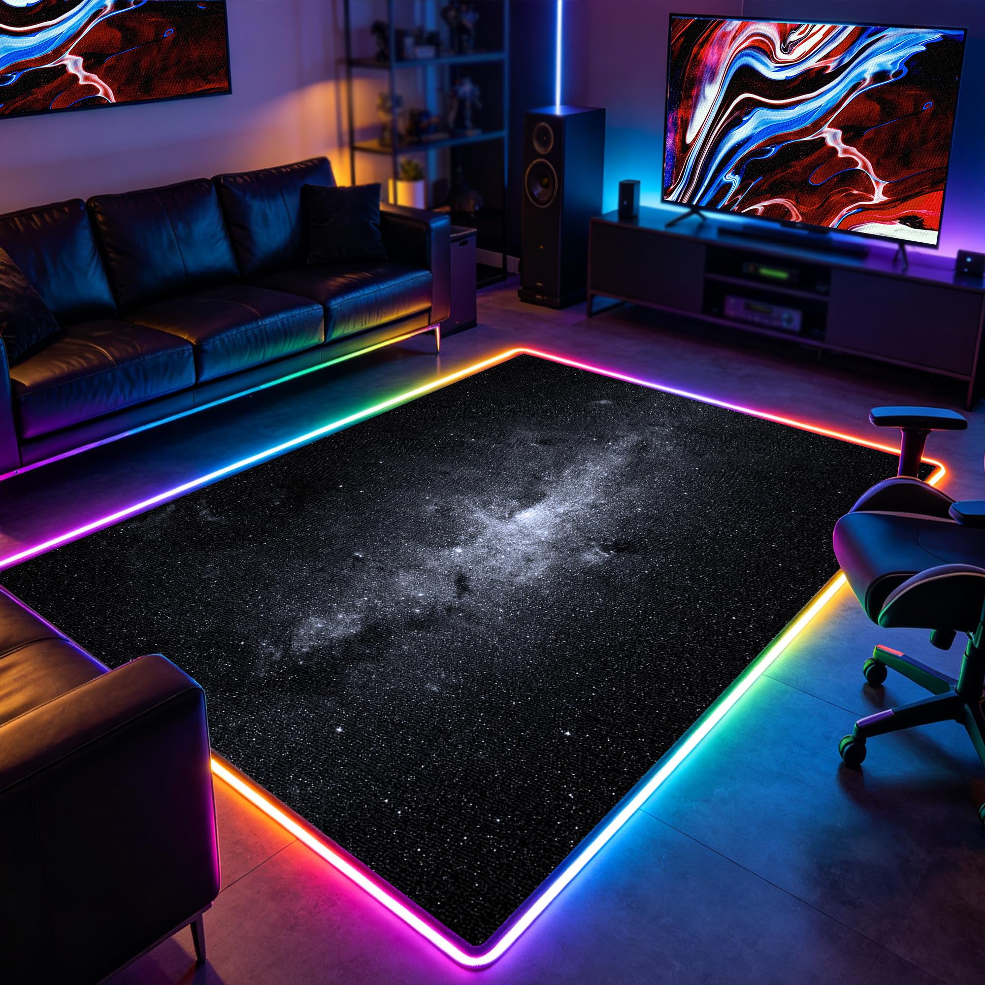Tapis de jeu pour chambre de garçon lavable grand format gaming 200x260cm