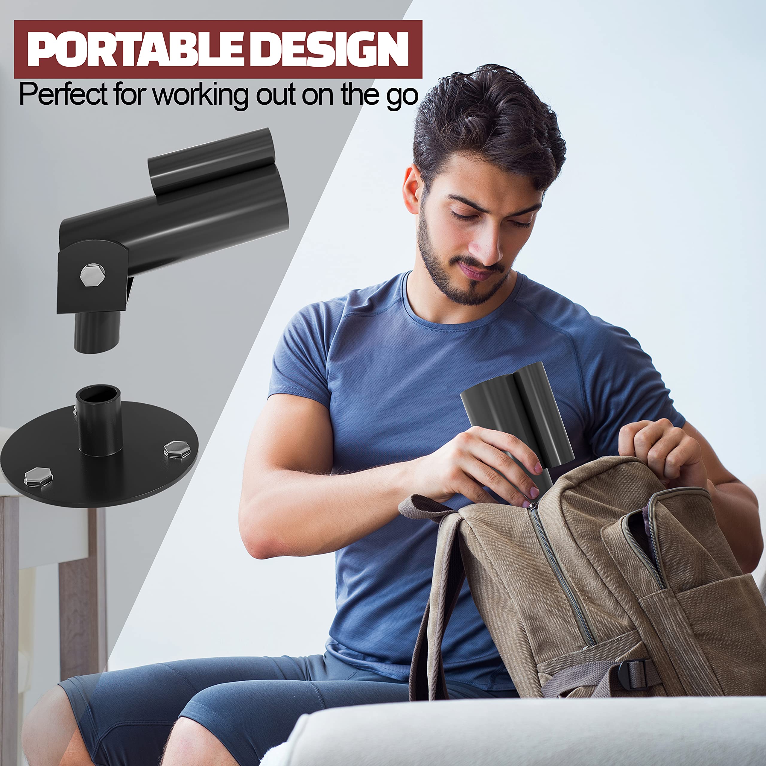 UK Warrior T Bar Row Landmine Floor Grappler Anchor Base & Plate Insert Post Fits Olympic