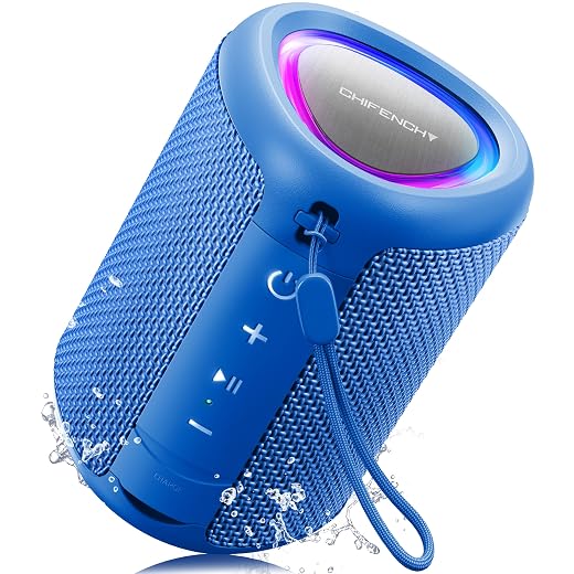 Portable Bluetooth Speaker Beach Essentials: IPX5 Waterproof for Outdoor | Powerful HD Sound,Dynamic Light,All Day Playtime,Wireless BT 5.3,TWS Pairing,Travel|Camping|Pool Accessorie,School Supplies