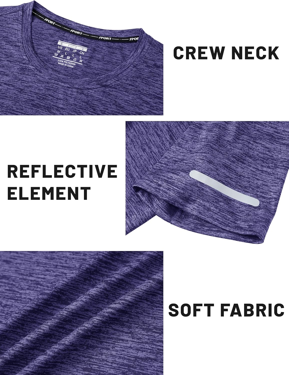 TACVASEN Mens Workout Shirts Short Sleeve Athletic Dry Fit Tshirts Shirts Running Gym Crewneck T-Shirts - Image 5