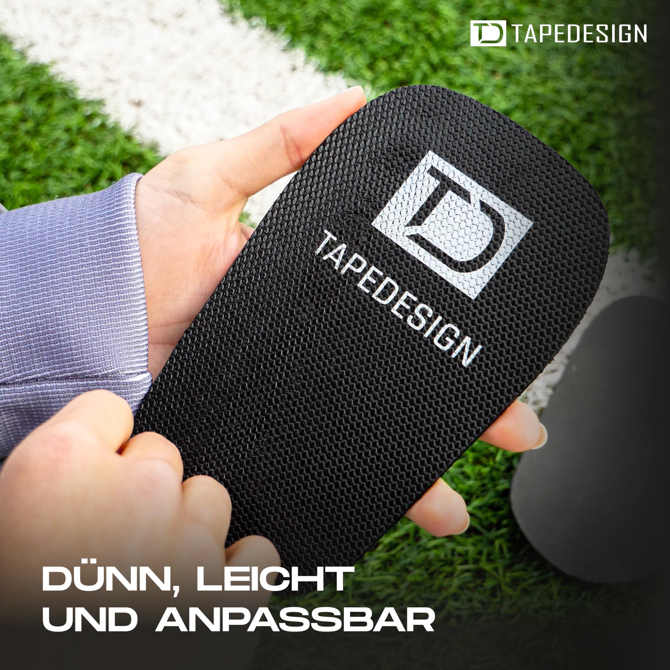 TAPEDESIGN® - Performance Shinguards 2.0 (Black Edition) Schienbeinschoner Fußball Herren Damen Kinder Schwarz Shin Pads für Fussball-Stutzen individuell anpassbar Schienbein-Schützer rutschfest