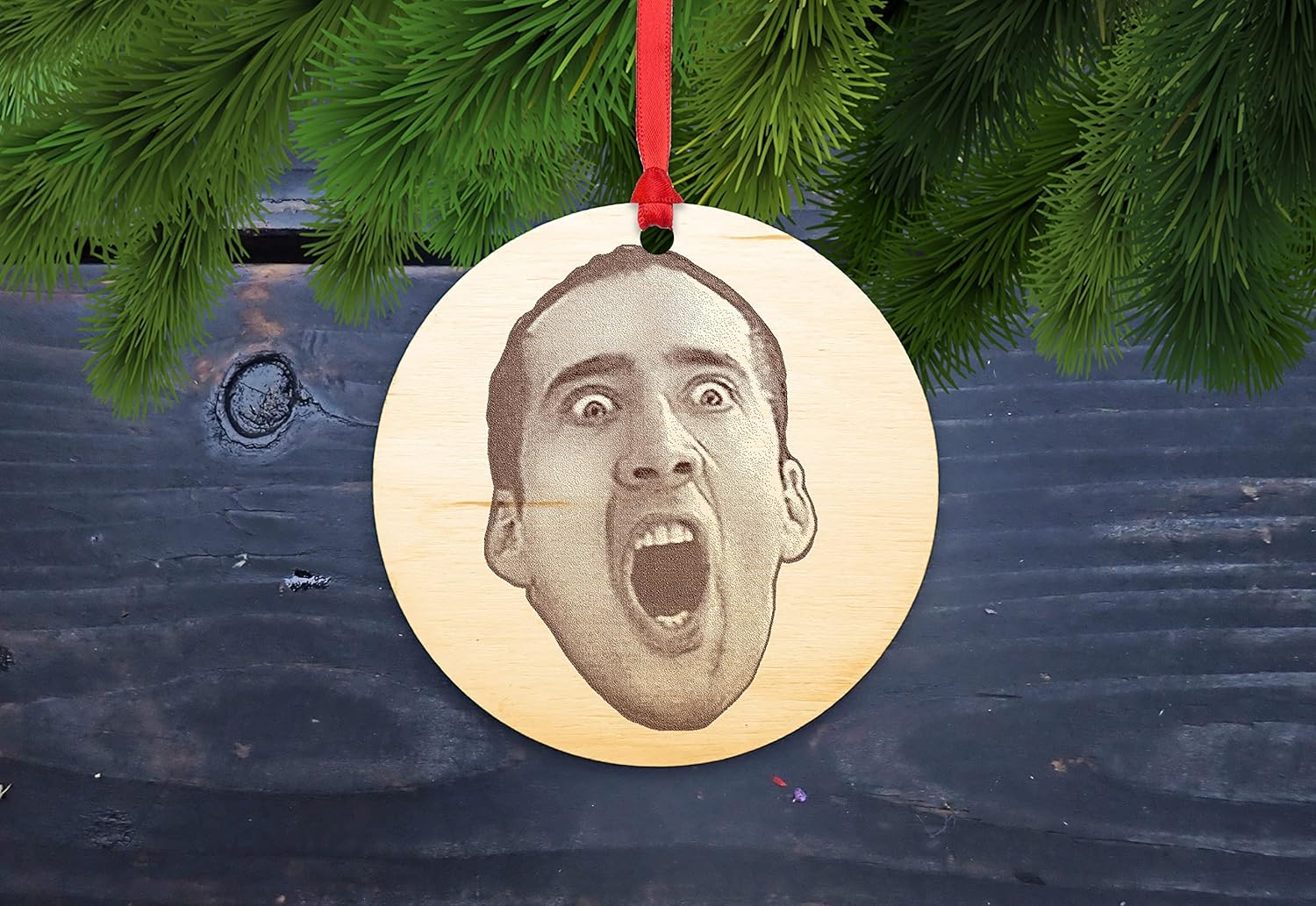 St. Nicolas Christmas Ornaments Funny Dirty Santa Secret Santa Gag Gift Nicolas Cage
