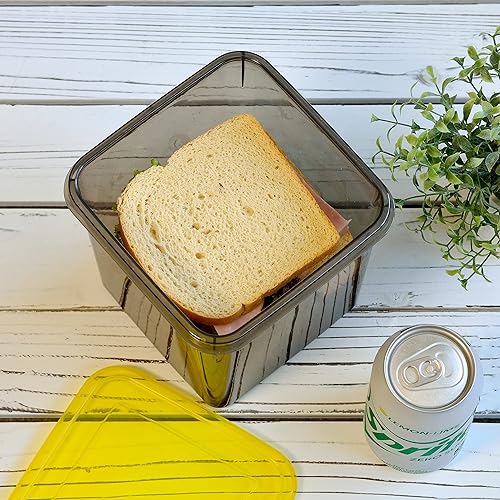 Miniatura 8 de Youngever Paquete de 3 recipientes para sándwich para lonchera, contenedores reutilizables para almacenamiento de alimentos, recipientes de