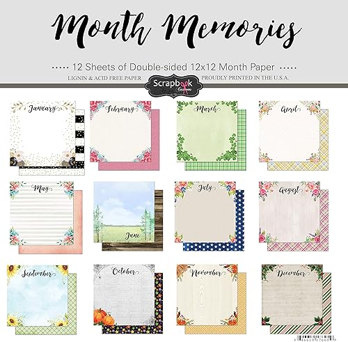 Scrapbook Customs Kit de álbumes de recortes de recuerdos del mes