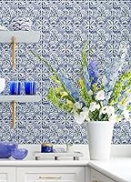 Vista 7 de WallPops Caeli - Azulejos de pared para despegar y pegar, color azul