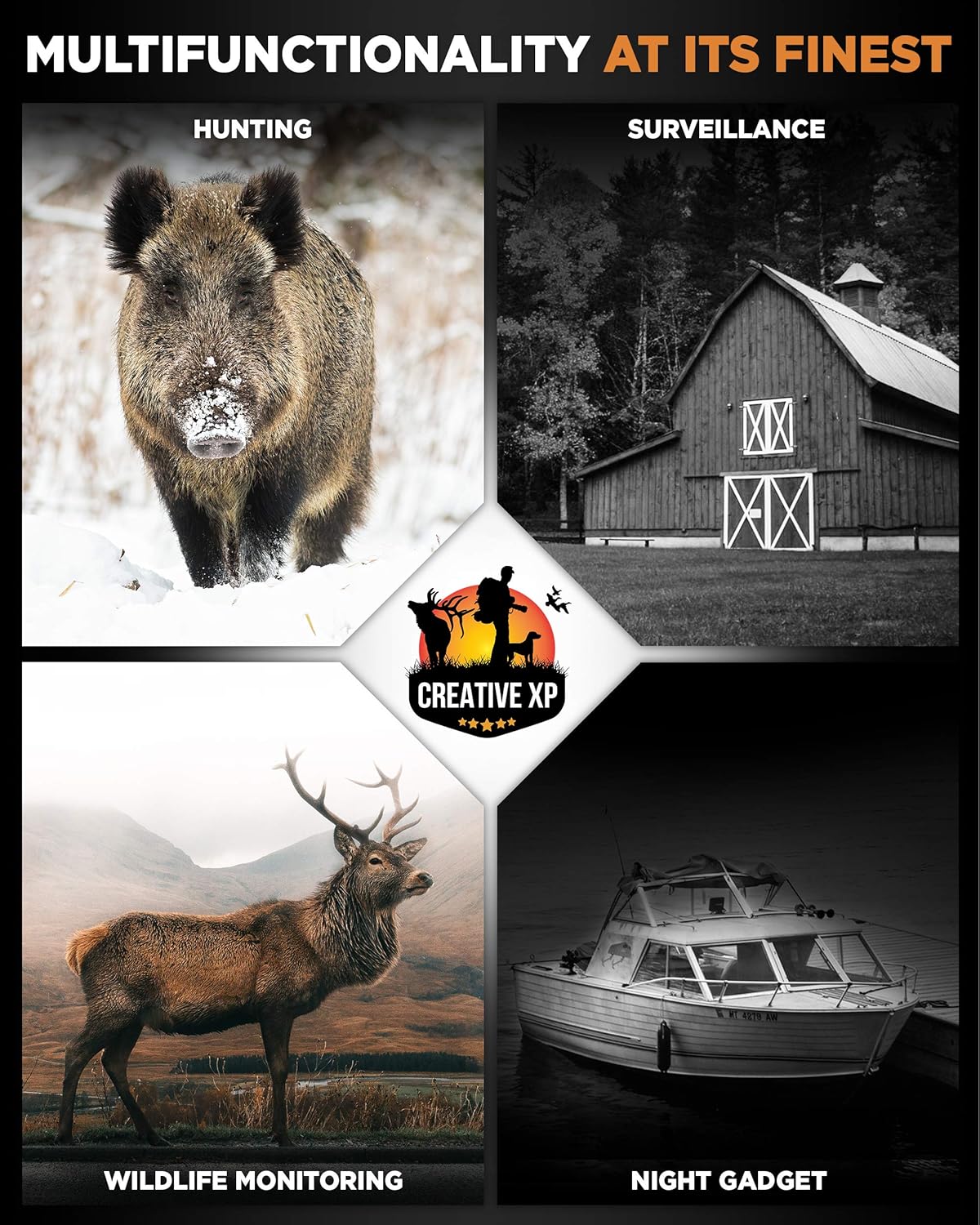 Hot Deals CREATIVE XP Night Vision Monocular for Hunting & Surveillance w/Card Reader - Infrared Monoculars - Black Black Friday - 40% OFF CREATIVE XP Night Vision Monocular for Hunting & Surveillance w/Card Reader - Infrared Monoculars - Black