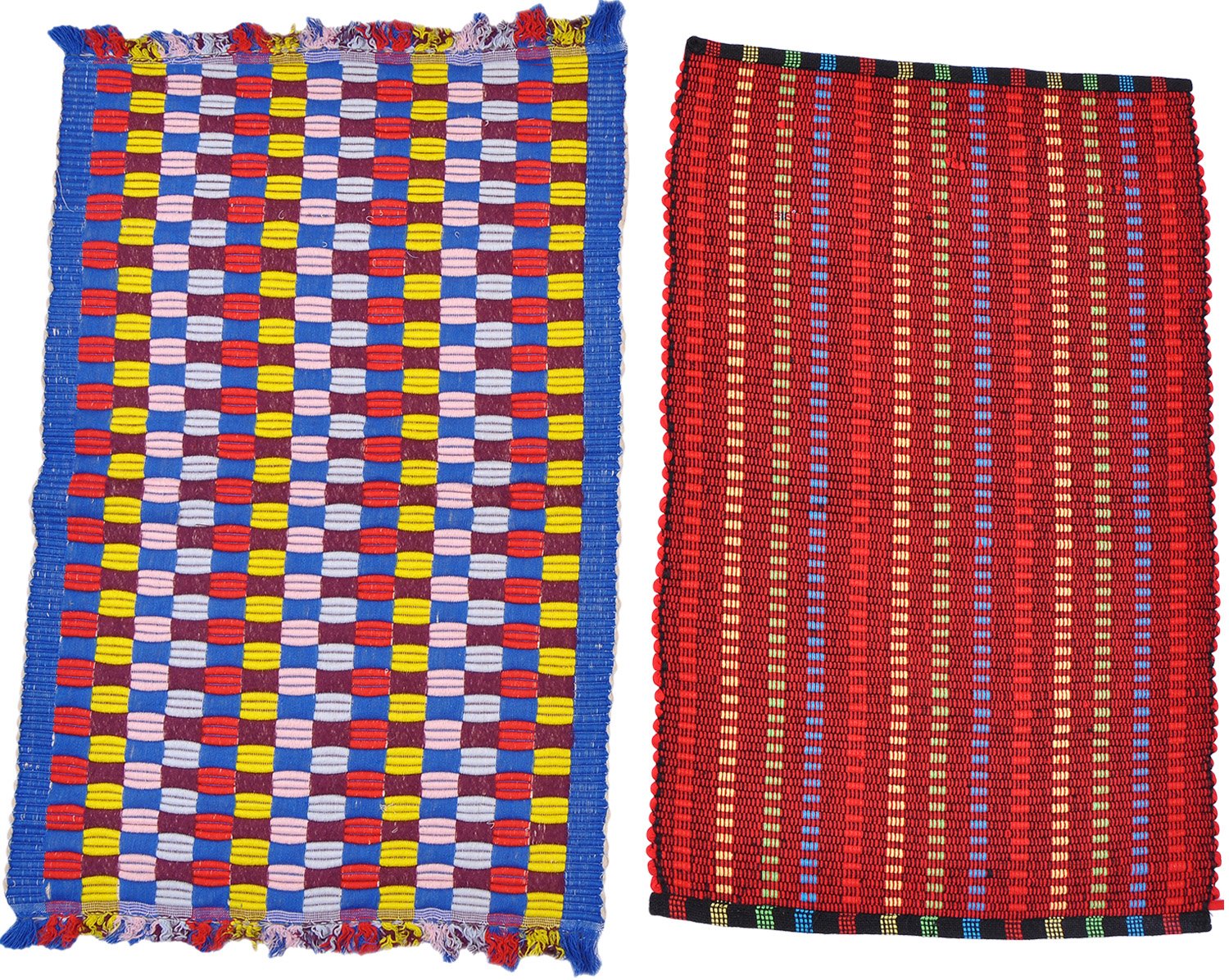 Buy MAHA EXPORT & IMPORT Cotton Floor Mat, Pack of 2, 25 Inch x 15 Inch