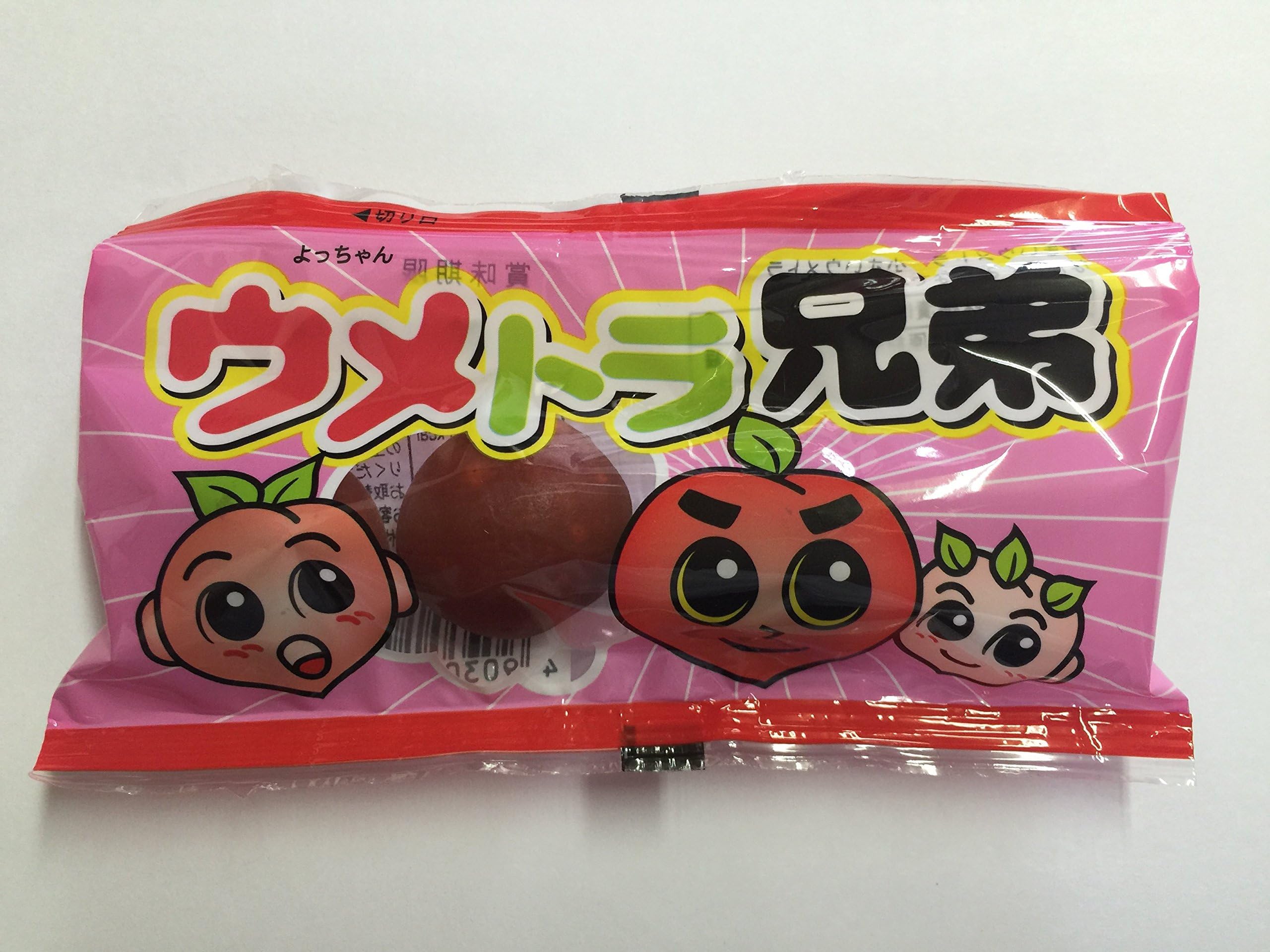 Yotchan Food New Umetora Brother Plum pickles 3 ball Japanese Children's Snack Oyatsu Dagashi